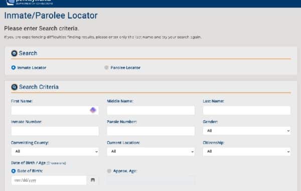 Pennsylvania Inmate Locator